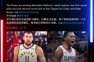 值钱快船交易祖巴茨！换来马瑟林+杰克逊+2首轮1次轮！！